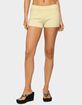 EDIKTED Lorie Mid Rise Ribbed Knit Shorts image number 1