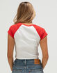 RIOT SOCIETY Embroidered Hibiscus Womens Raglan Tee image number 4