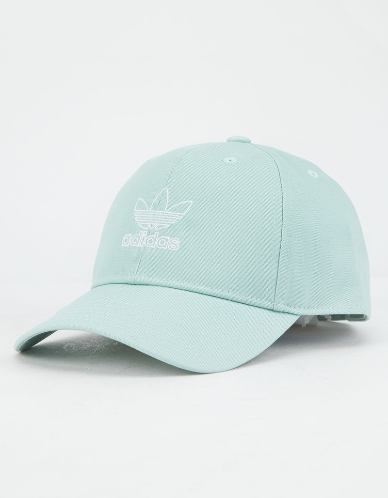 ADIDAS Originals Relaxed Outline Ash Green Womens Strapback Hat image number 0