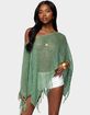 EDIKTED Sequin Fringe Knit Poncho image number 1