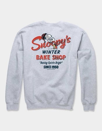 PEANUTS Snoopy's Winter Bake Shop Unisex Crewneck Sweatshirt Alternative Image