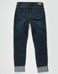 RSQ Mid Rise Cuff Girls Dark Wash Jeans image number 7