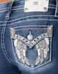 MISS ME Wing Womens Mid Rise Bootcut Jeans image number 4