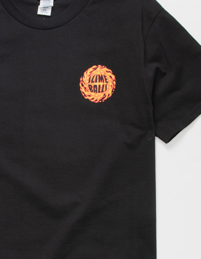 SLIME BALLS Logo Flame Mens Tee image number 3