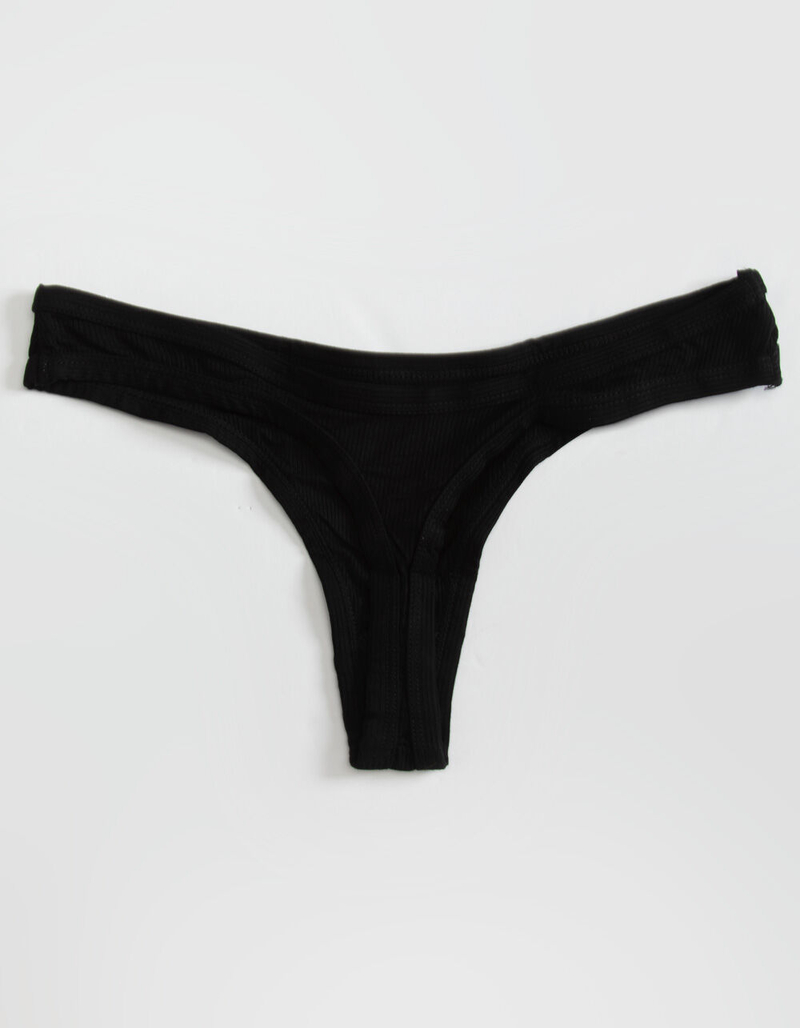 FULL TILT Rib High Leg Thong image number 1