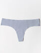 FULL TILT Love Me Now Lasercut Light Blue Thong image number 1