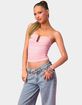 EDIKTED Barbie&trade; Curved U Strapless Top image number 2