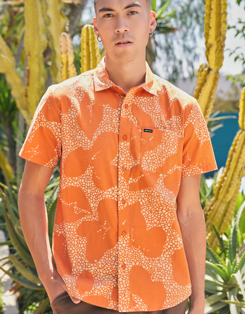 BRIXTON Charter Print Mens Button Up Shirt image number 0