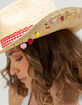 Multi Fruit Charm Straw Cowboy Hat image number 2