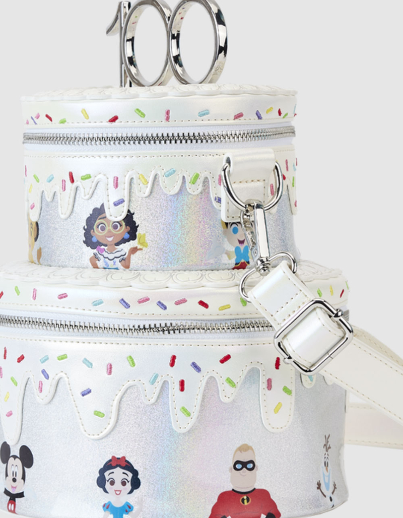 LOUNGEFLY Disney100 Anniversary Celebration Cake Crossbody Bag image number 5