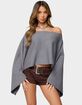 EDIKTED Sharla Off Shoulder Poncho Sweater image number 1