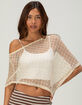 WEST OF MELROSE Womens Off The Shoulder Sequin Poncho image number 2