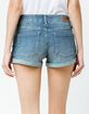 RSQ Malibu Cuff Medium Wash Womens Ripped Denim Shorts image number 3