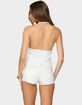 EDIKTED Ciel Split Front Denim Halter Top image number 2