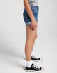RSQ Girls Pork Chop Roll Cuff Denim Shorts image number 5