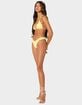EDIKTED Golden Ruffle Edge Bikini Bottom image number 3