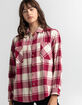 BRIXTON Bowery Oversized Flannel Shirt image number 1