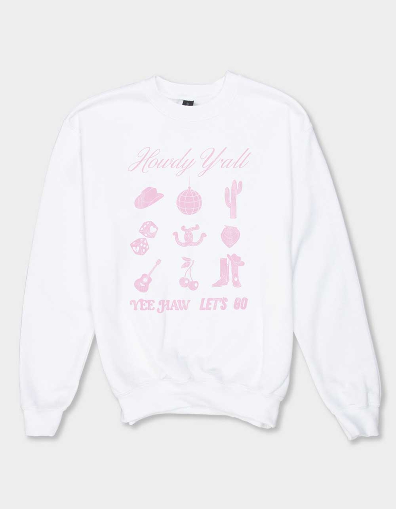 WESTERN Howdy Y'all Unisex Kids Crewneck Sweatshirt image number 0