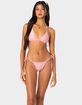 EDIKTED Contrast Polka Dot Triangle Bikini Top image number 1