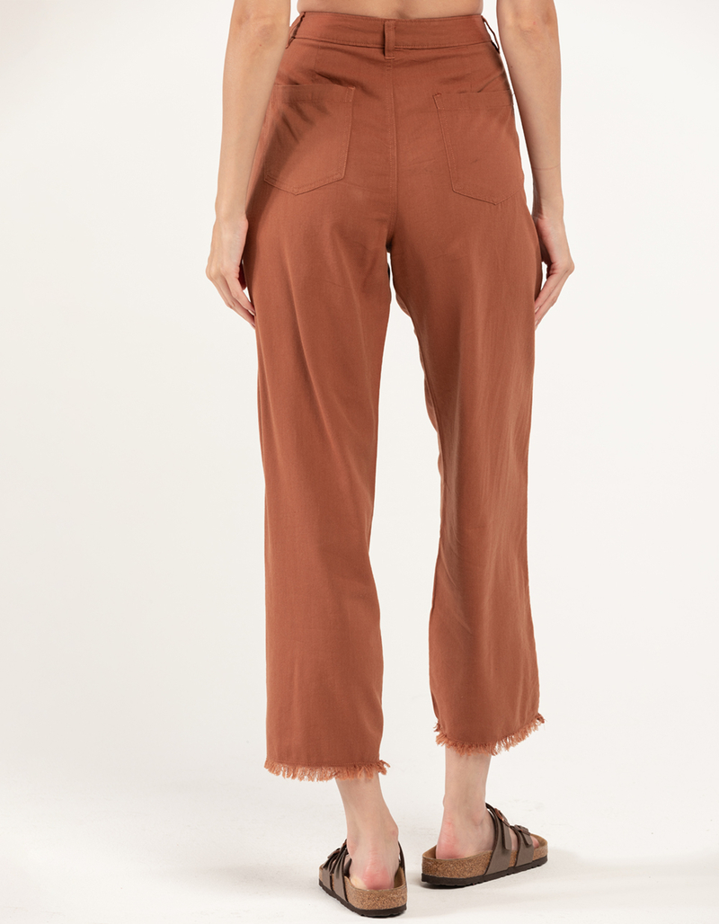 HURLEY Womens Twill Straight Leg Pants image number 3