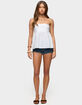 EDIKTED Linen Look Strapless Babydoll Top image number 4