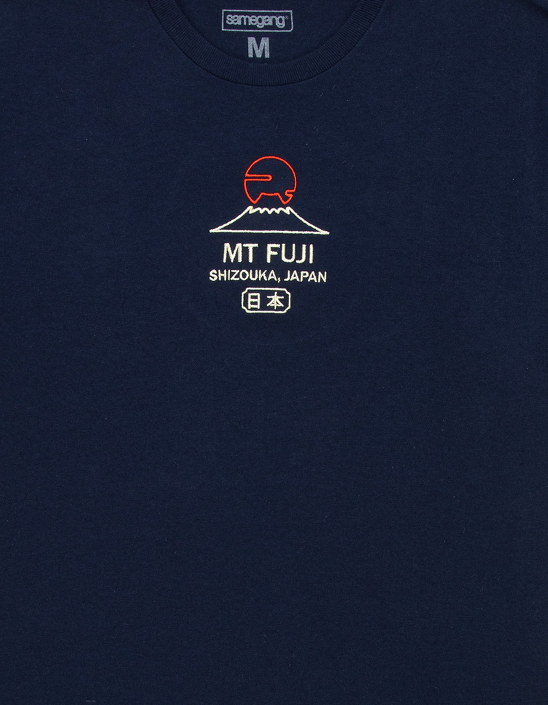 SAME GANG Mt. Fuji Embroidered Mens Tee image number 1