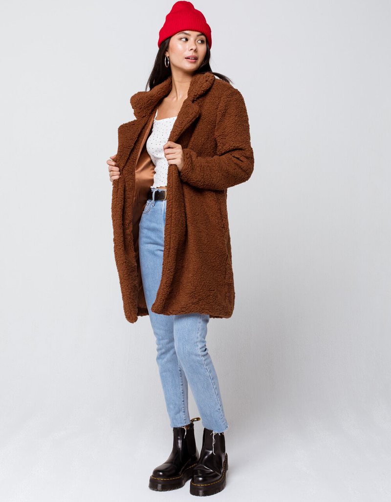 KAII Cozy Teddy Midi Womens Jacket image number 3