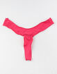 FULL TILT Shiny Micro V Hot Pink Thong image number 2