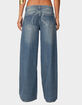 EDIKTED Vyxen Vintage Washed Low Rise Jeans image number 4