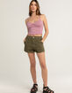 BOZZOLO Cinched Neck Lettuce Hem Womens Cami image number 4