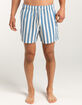 RSQ Mens Bold Stripe 5" Swim Shorts image number 1