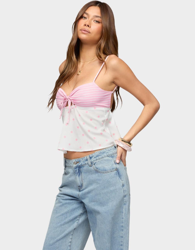 EDIKTED Tilly Mixed Print Top image number 1