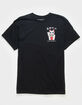 RIOT SOCIETY Lucky Cat Skull Mens Tee image number 1