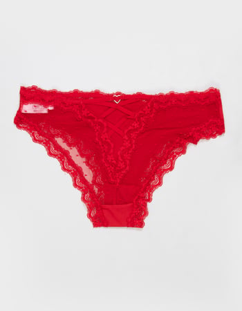 FULL TILT Polka Dot Lace Trim Bikini Panties Alternative Image
