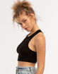 BOZZOLO Womens Ribbed Crop Tank Top image number 2