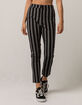 IVY & MAIN Stripe Black & White Womens Crop Pants image number 2