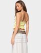 EDIKTED Evy Embroidered Peplum Scrunch Top image number 3