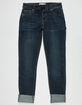 RSQ Mid Rise Cuff Girls Dark Wash Jeans image number 5