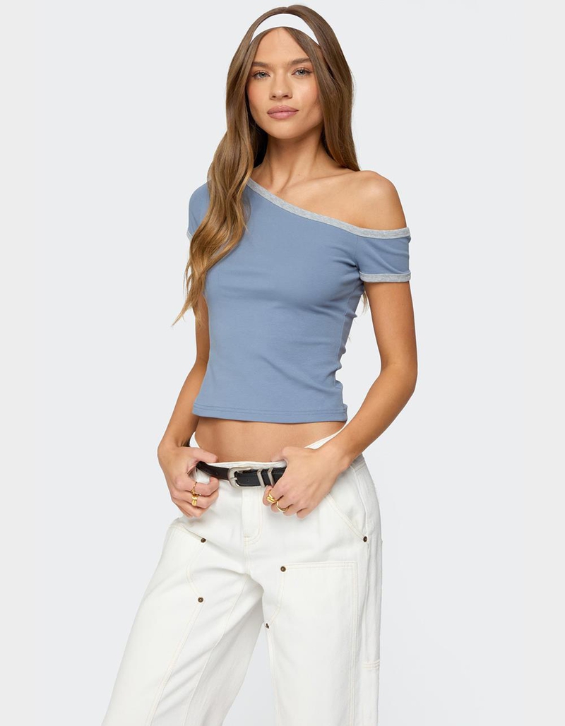 EDIKTED Lorna Contrast Off Shoulder Top image number 2