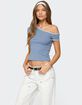 EDIKTED Lorna Contrast Off Shoulder Top image number 3