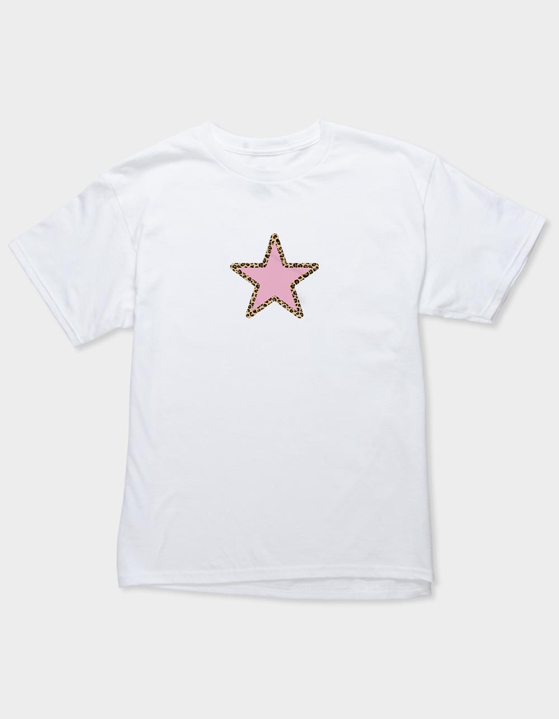 STAR Pink Cheetah Unisex Kids Tee image number 0