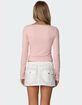 EDIKTED Morgyn Lace Trim Ribbed Top image number 4