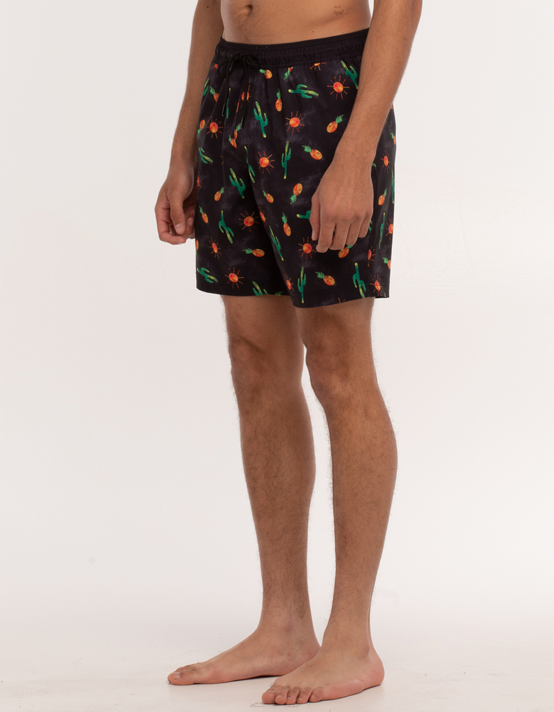 BLUE CROWN Fun Flora Mens Boardshorts image number 2