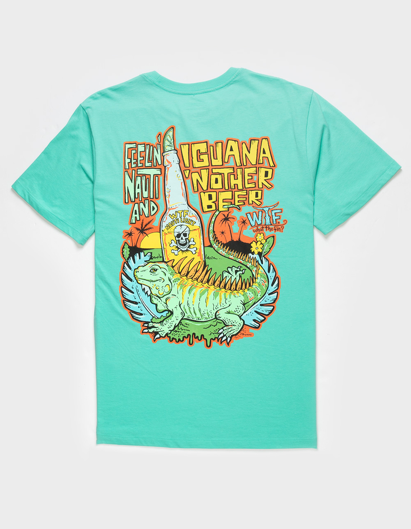 WHAT THE FIN Iguana Beer Mens Tee image number 0