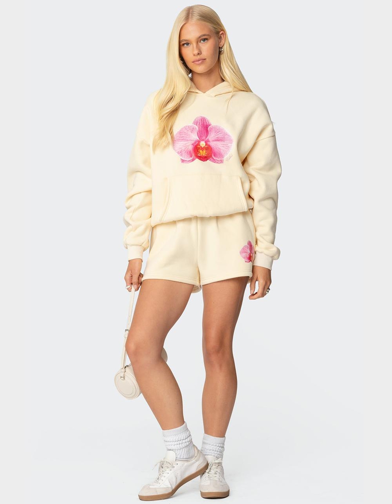 EDIKTED Orchid Babe Sweat Shorts image number 4