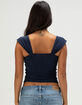 TILLYS Butter Soft Womens Cap Sleeve Cinch Front Tee image number 4