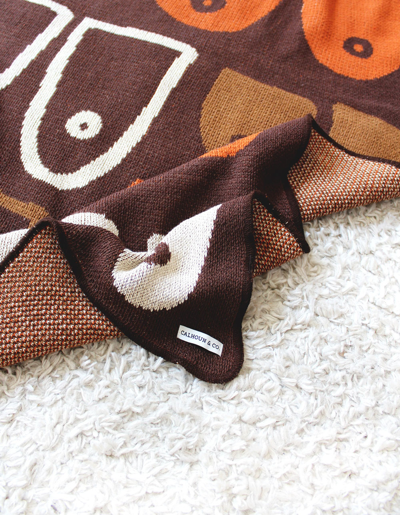 CALHOUN & CO. Boobs Support Boobs Tapestry Blanket image number 2