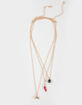 FULL TILT Layered Croissant/Chili/Olive Necklace image number 1
