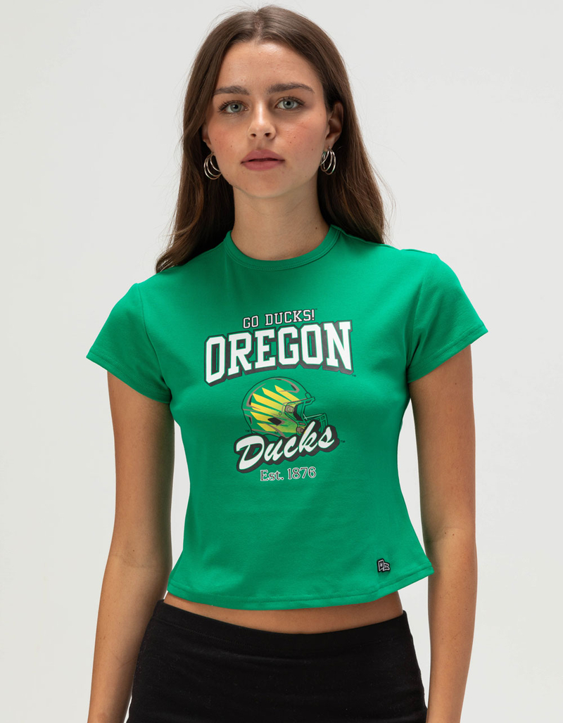HYPE AND VICE University of Oregon Womens Baby Tee image number 0