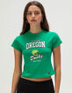 HYPE AND VICE University of Oregon Womens Baby Tee image number 1